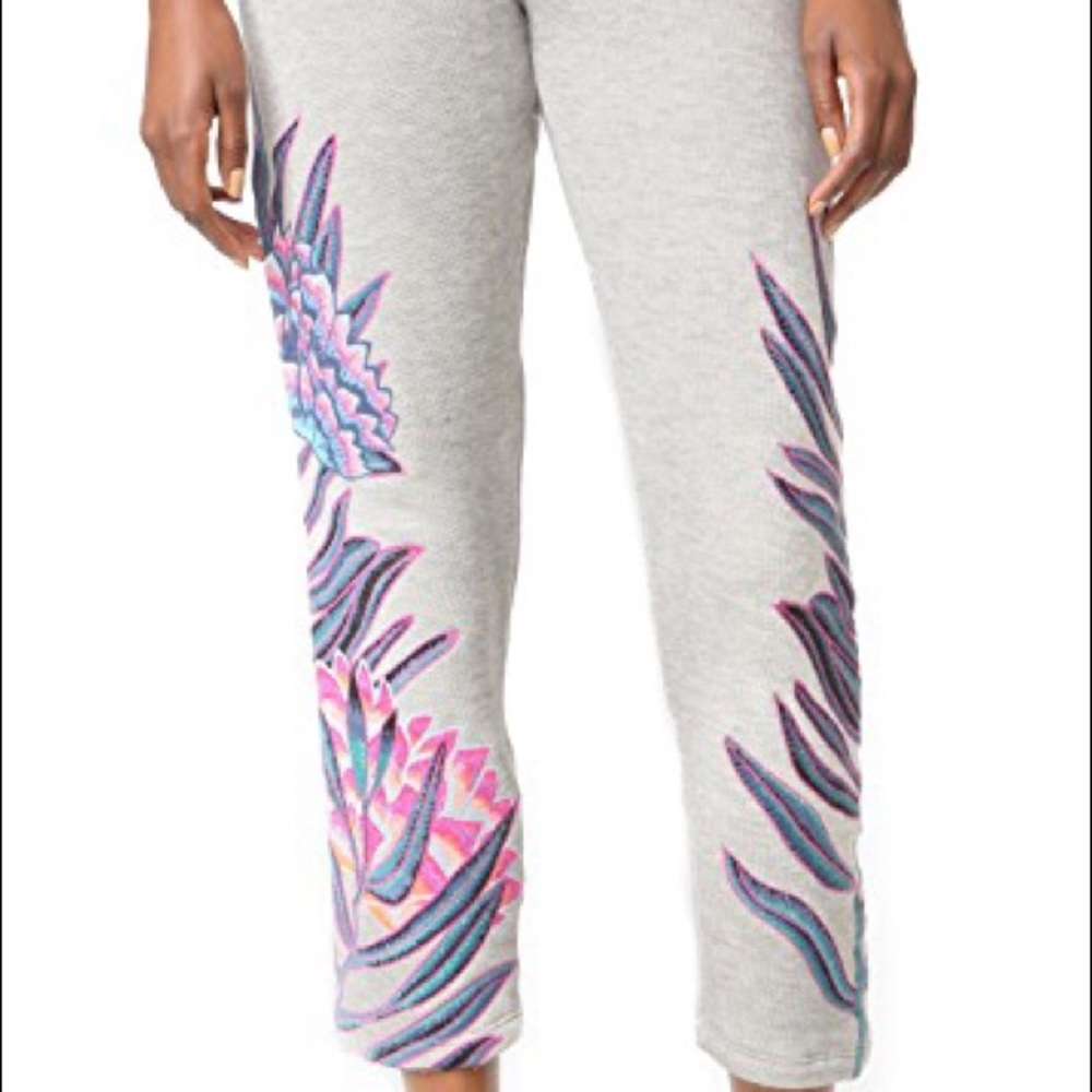 Mara Hoffman Drawstring Embroidered sweatpants